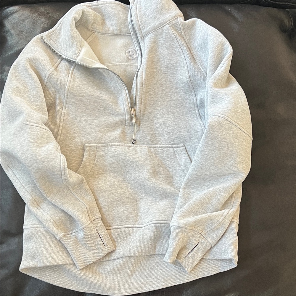 Lululemon Gray Quarter-Zip Pullover EUC - image 1